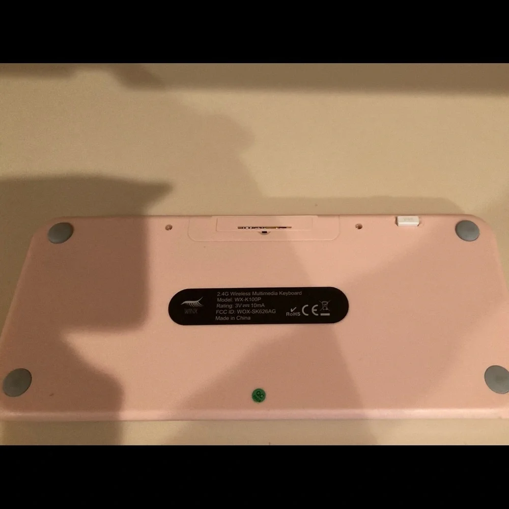 Pink Bluetooth keyboard